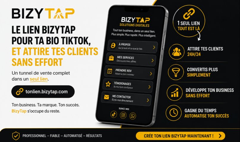 Boostez votre présence TikTok avec Bizytap : Attirez des clients sans effort