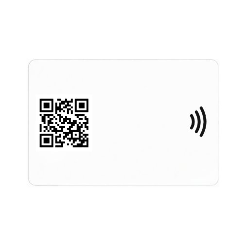 Carte BizyTap de couleur blanche en PVC