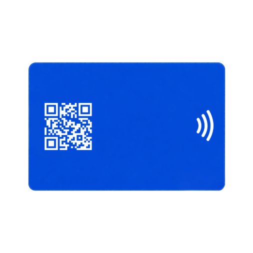 Carte BizyTap de couleur bleue en PVC