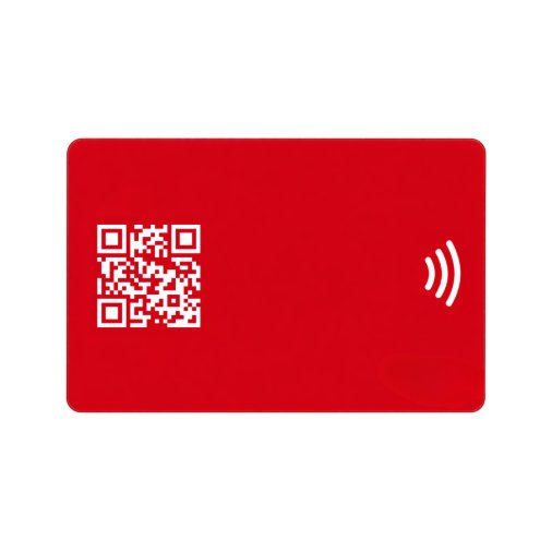 Carte BizyTap de couleur rouge en PVC