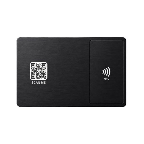 Carte BizyTap de couleur noir en acier inoxydable