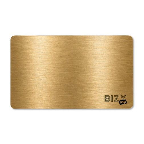 La carte BizyTap Gold en acier inoxydable