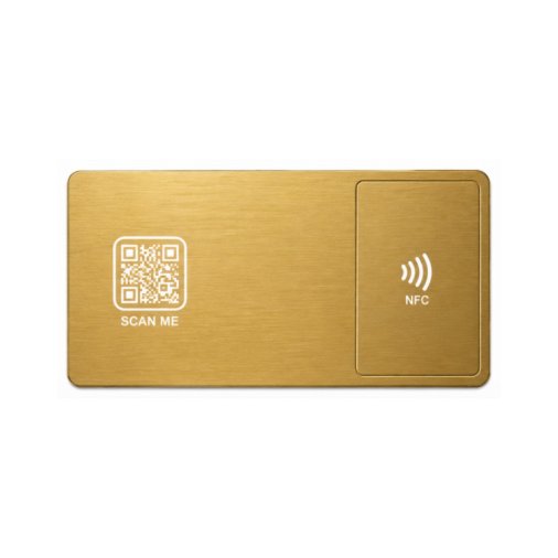 La carte BizyTap Gold en acier inoxydable