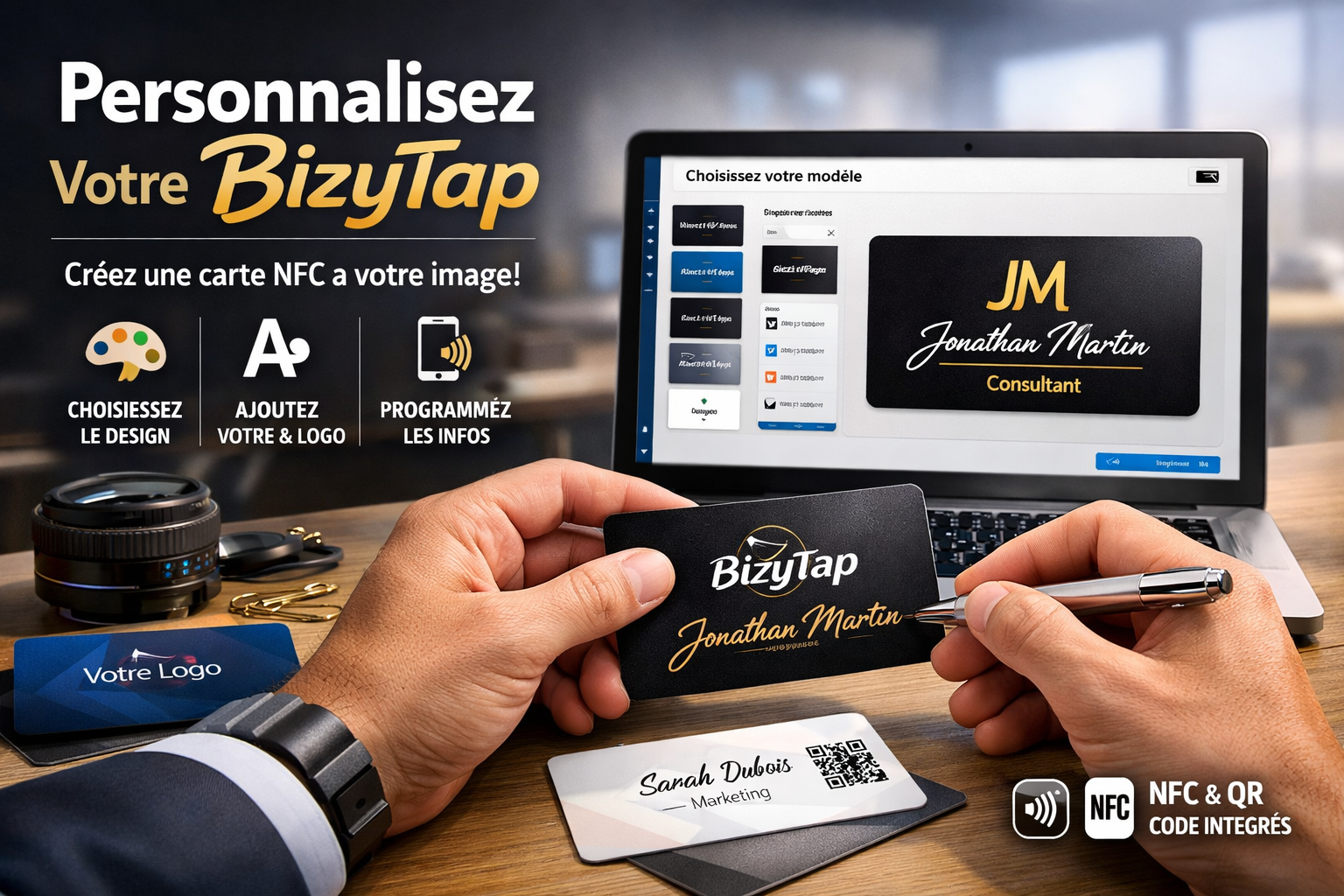 PERSONALISATION DES CARTE BIZYTAP
