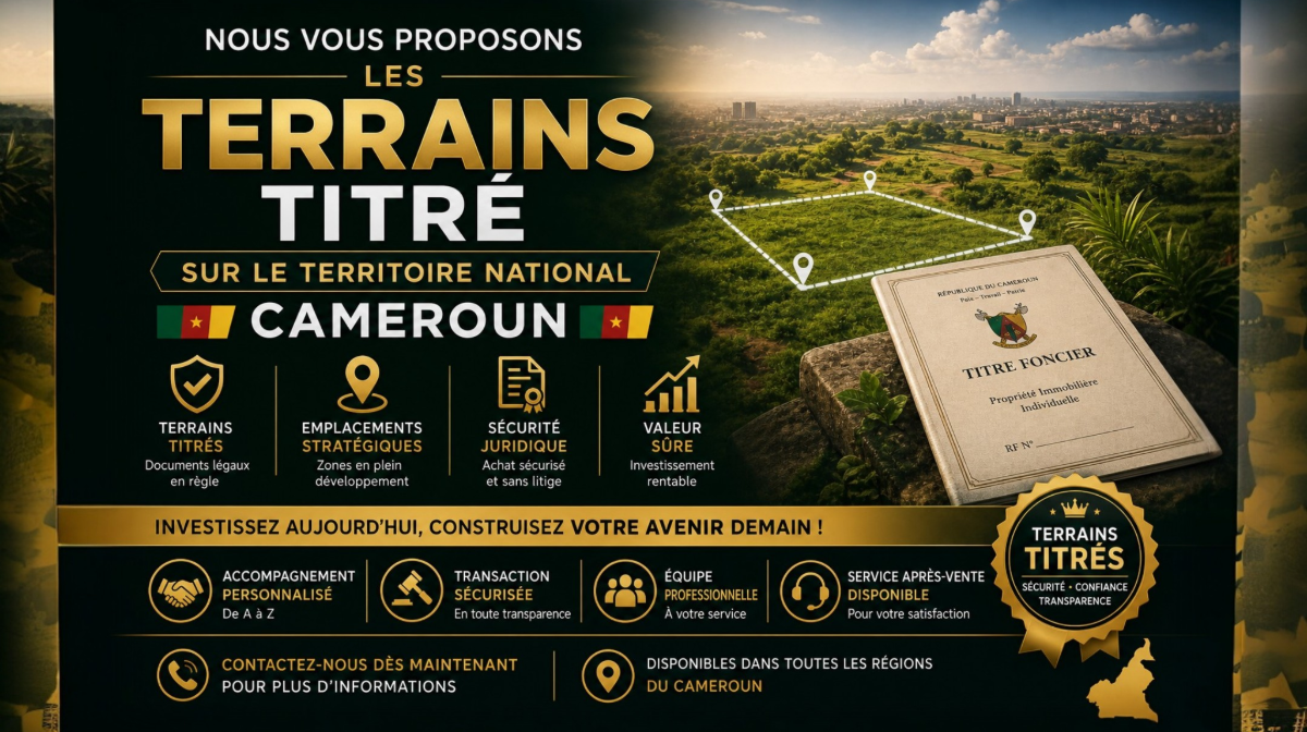 TERRAINS TITRÉS A VENDRE