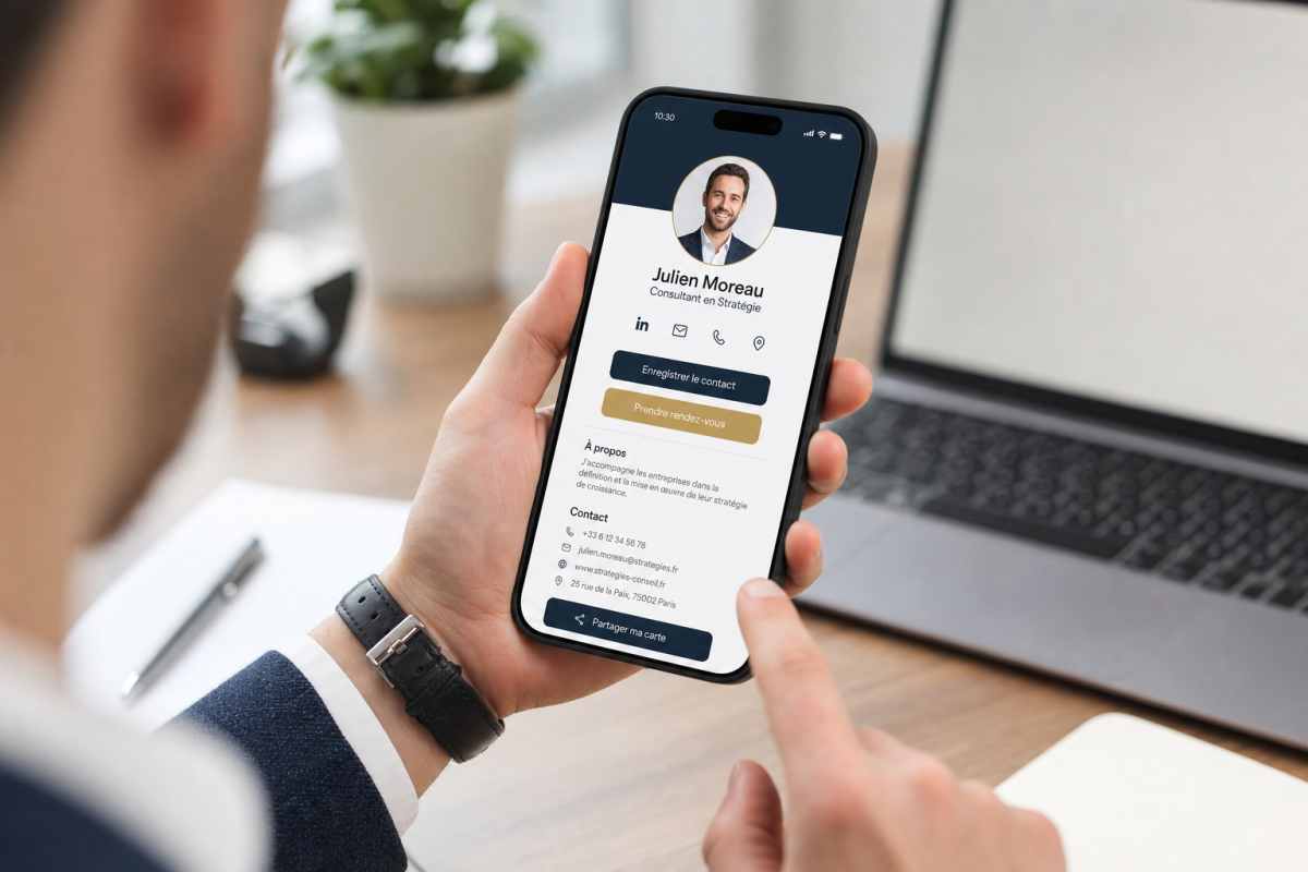 Création de cartes de visite digitales