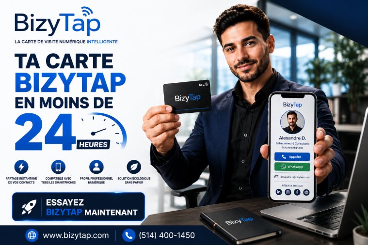 OBTIENS TA CARTE BIZYTAP EN MOINS DE 24 HEURES